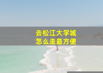 去松江大学城怎么走最方便