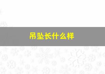 吊坠长什么样