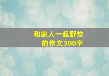 和家人一起野炊的作文300字