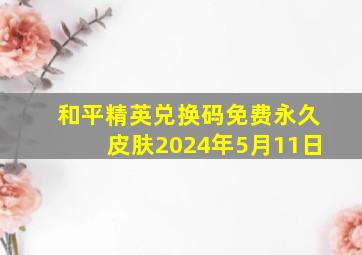 和平精英兑换码免费永久皮肤2024年5月11日