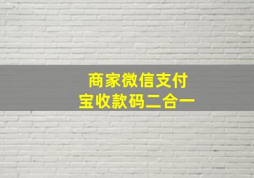 商家微信支付宝收款码二合一