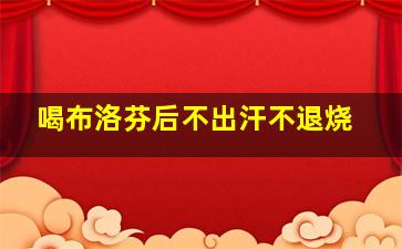 喝布洛芬后不出汗不退烧