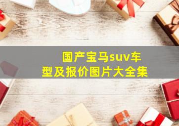 国产宝马suv车型及报价图片大全集