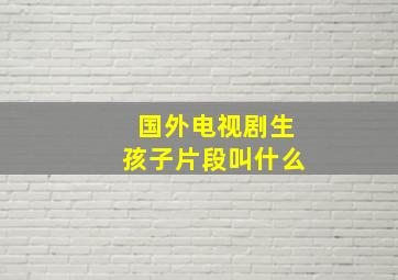 国外电视剧生孩子片段叫什么