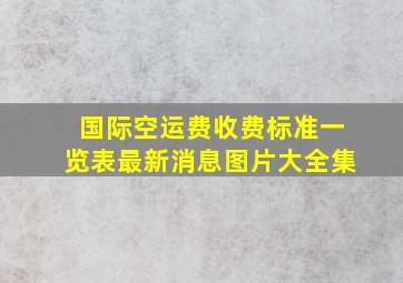 国际空运费收费标准一览表最新消息图片大全集