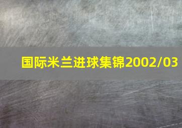 国际米兰进球集锦2002/03