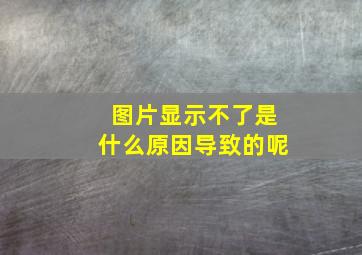 图片显示不了是什么原因导致的呢