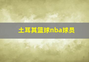 土耳其篮球nba球员