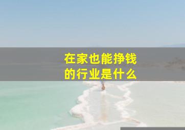 在家也能挣钱的行业是什么