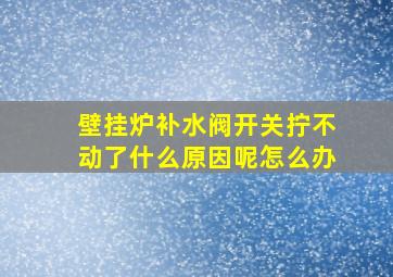 壁挂炉补水阀开关拧不动了什么原因呢怎么办