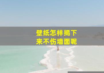 壁纸怎样揭下来不伤墙面呢