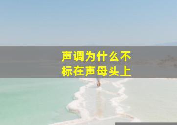 声调为什么不标在声母头上