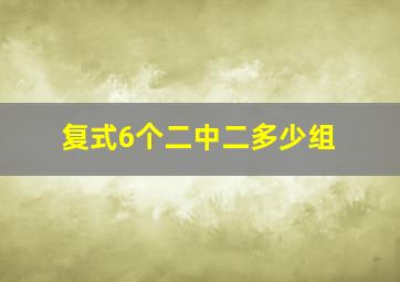 复式6个二中二多少组