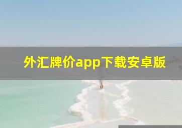 外汇牌价app下载安卓版