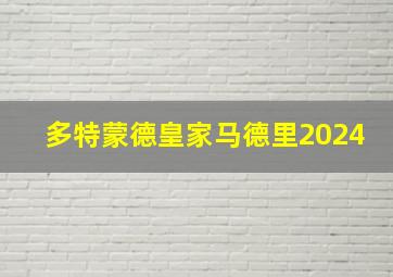 多特蒙德皇家马德里2024