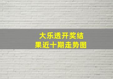 大乐透开奖结果近十期走势图