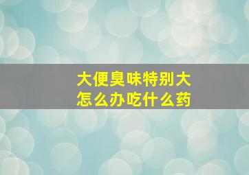 大便臭味特别大怎么办吃什么药