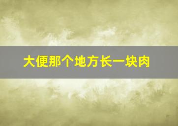 大便那个地方长一块肉