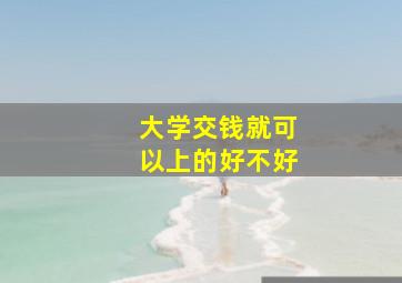 大学交钱就可以上的好不好