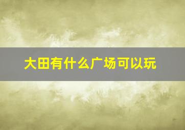 大田有什么广场可以玩