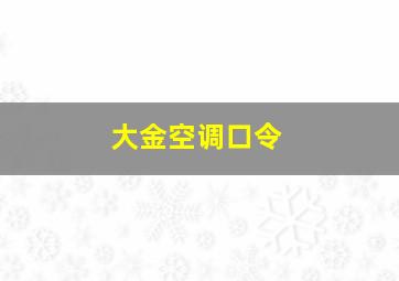 大金空调口令