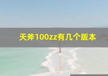 天斧100zz有几个版本