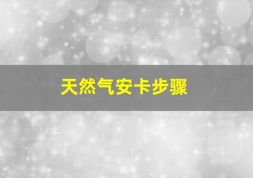 天然气安卡步骤