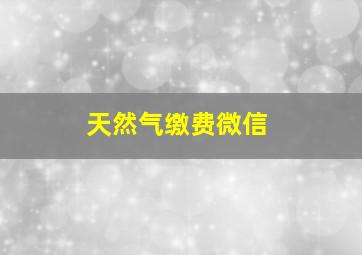 天然气缴费微信