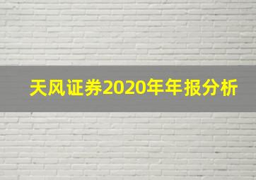 天风证券2020年年报分析