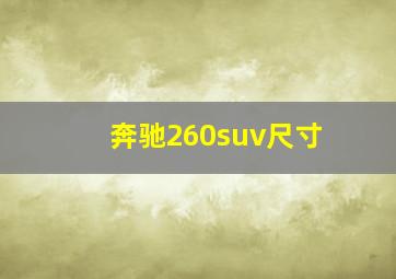 奔驰260suv尺寸