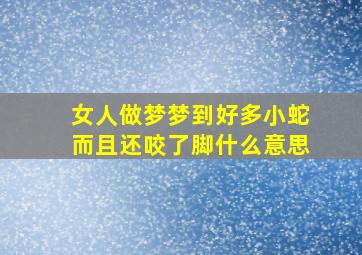 女人做梦梦到好多小蛇而且还咬了脚什么意思