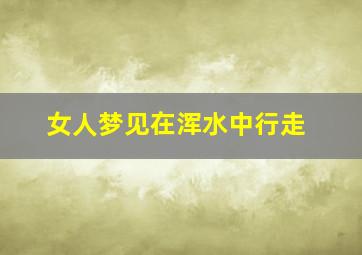 女人梦见在浑水中行走