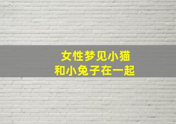 女性梦见小猫和小兔子在一起