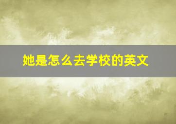 她是怎么去学校的英文