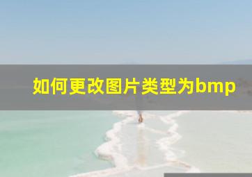 如何更改图片类型为bmp