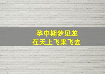 孕中期梦见龙在天上飞来飞去