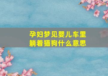 孕妇梦见婴儿车里躺着猫狗什么意思