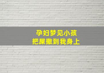 孕妇梦见小孩把屎撒到我身上