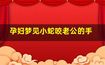 孕妇梦见小蛇咬老公的手