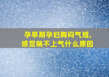 孕早期孕妇胸闷气短,感觉喘不上气什么原因