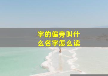 字的偏旁叫什么名字怎么读