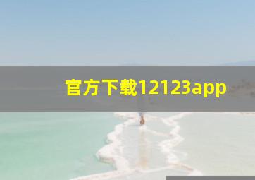 官方下载12123app