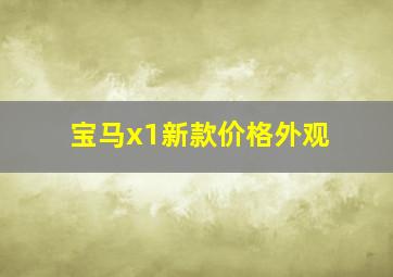 宝马x1新款价格外观