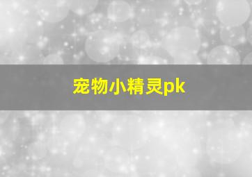 宠物小精灵pk