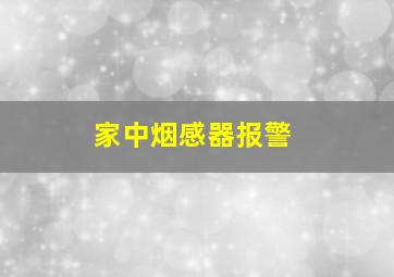 家中烟感器报警