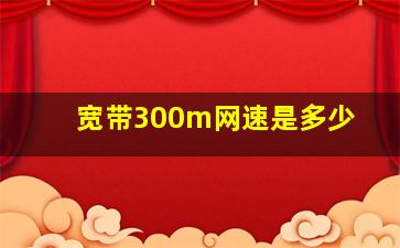 宽带300m网速是多少