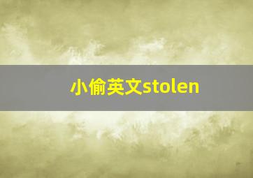 小偷英文stolen