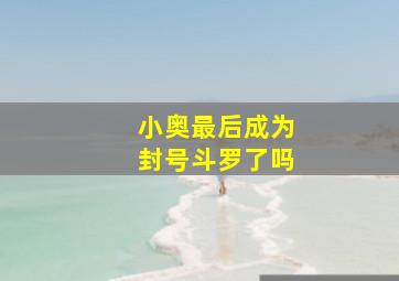 小奥最后成为封号斗罗了吗