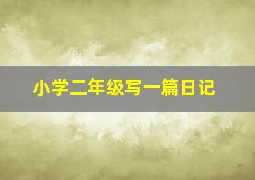 小学二年级写一篇日记