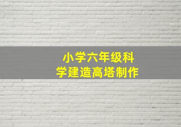 小学六年级科学建造高塔制作